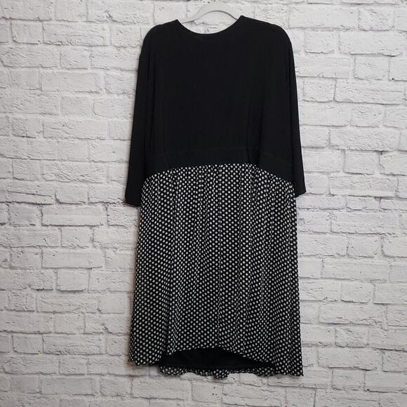 Lane Bryant Size 28 Midi Dress Polka Dot Wrap Ruffle - Picture 7 of 8